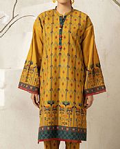 Mustard Khaddar Kurti- Pakistani Winter Dress
