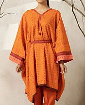 Safety Orange Khaddar Kurti- Pakistani Winter Clothing