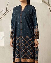 Prussian Blue Khaddar Kurti- Pakistani Winter Dress