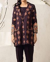 Brownish Purple Khaddar Kurti- Pakistani Winter Clothing