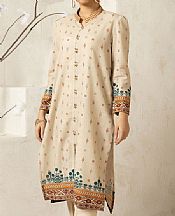 Ivory Khaddar Kurti- Pakistani Winter Dress