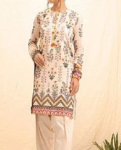 Off-white Linen Suit (2 Pcs)- Pakistani Winter Dress