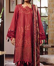 Red Leather Suit- Pakistani Winter Dress
