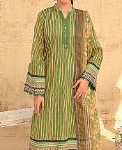 Salitex Green Lawn Suit (2 Pcs)- Pakistani Lawn Dress