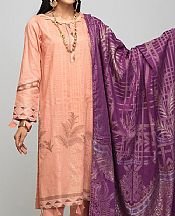 Peach Jacquard Suit- Pakistani Winter Dress