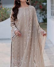 Salitex Beige Lawn Suit- Pakistani Designer Lawn Suits