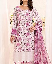 Salitex Off White/Floral Pink Lawn Suit- Pakistani Lawn Dress