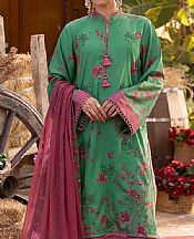 Salitex Viridian Green Cambric Suit- Pakistani Winter Clothing