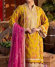 Salitex Golden Yellow Cambric Suit- Pakistani Winter Dress