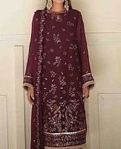 Wine Berry Chiffon Suit