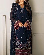 Navy Chiffon Suit