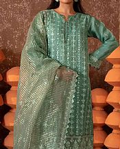 Salitex Sea Green Paper Cotton Suit- Pakistani Chiffon Dress