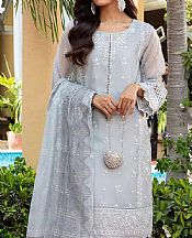 Salitex Light Grey Net Suit- Pakistani Chiffon Dress