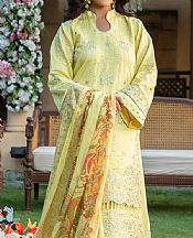 Salitex Lemon Net Suit- Pakistani Designer Chiffon Suit