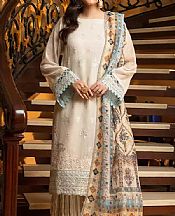 Salitex Off White Net Suit- Pakistani Designer Chiffon Suit