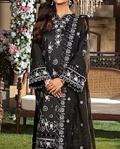 Salitex Black Raw Silk Suit- Pakistani Designer Chiffon Suit