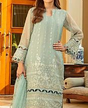 Salitex Summer Green Net Suit- Pakistani Chiffon Dress