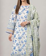 Salitex White/Blue Lawn Suit- Pakistani Designer Lawn Suits