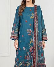 Salitex Denim Blue Lawn Suit- Pakistani Lawn Dress