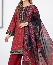 Salitex Red Lawn Suit- Pakistani Lawn Dress