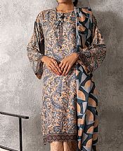 Salitex Grey/Peach Lawn Suit- Pakistani Designer Lawn Suits
