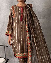 Salitex Brown Lawn Suit- Pakistani Designer Lawn Suits