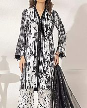 Off White/Black Lawn Suit