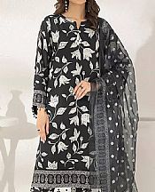 Black/Off White Lawn Suit