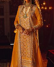 Salitex Orange Chiffon Suit- Pakistani Designer Chiffon Suit