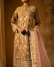 Salitex Fawn Yarn Dyed Suit- Pakistani Designer Chiffon Suit