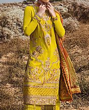 Salitex Yellow Chiffon Suit- Pakistani Designer Chiffon Suit