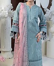 Salitex Slate Grey Lawn Suit- Pakistani Designer Lawn Suits