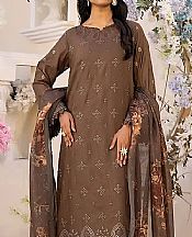 Salitex Sea Brown Lawn Suit- Pakistani Designer Lawn Suits