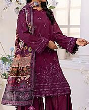 Salitex Egg Plant Lawn Suit- Pakistani Lawn Dress