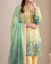 Light Yellow Lawn Suit