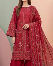 Vivid Burgundy Lawn Suit