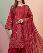Vivid Burgundy Lawn Suit