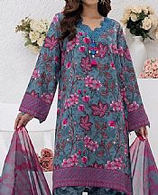 Salitex Slate Blue Lawn Suit- Pakistani Designer Lawn Suits