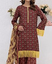 Salitex Wine Lawn Suit- Pakistani Lawn Dress