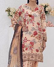 Salitex Peach Lawn Suit- Pakistani Lawn Dress