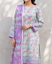 Baby Blue/Light Purple Lawn Suit