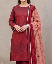 Wine Red Lawn Suit
