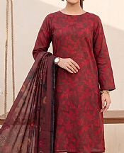 Wine Red Lawn Suit