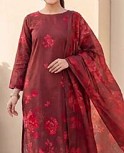 Wine Lawn Suit