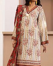 Salitex Ivory/Maroon Lawn Suit- Pakistani Lawn Dress