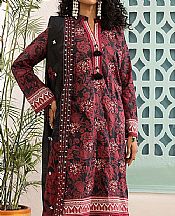 Salitex Black/Maroon Lawn Suit- Pakistani Designer Lawn Suits