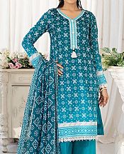 Salitex Turquoise Lawn Suit- Pakistani Designer Lawn Suits