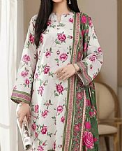 Salitex White Khaddar Suit- Pakistani Winter Dress