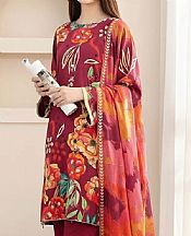 Salitex Maroon Khaddar Suit- Pakistani Winter Clothing