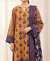 Salitex Mustard Khaddar Suit- Pakistani Winter Clothing